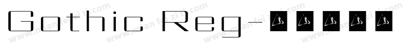 Gothic Reg字体转换